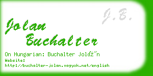 jolan buchalter business card